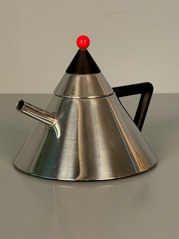 Vintage Teapot Stainless Steel Made in Japan 1980s Memphis Era - Image 7