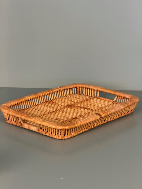 Artek Vintage Rattan Tray Basket Serving Tray 1970s