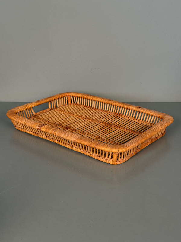 Artek Vintage Rattan Tray Basket Serving Tray 1970s - Image 3