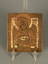 Vintage Travel Icon Brass Antique Russia Travel Altar Enamel