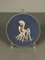 L'Ancora Azura Arno Kiechle Decorative Plate 1950s Navy Blue Cream Ceramic