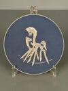 L'Ancora Azura Arno Kiechle Decorative Plate 1950s Navy Blue Cream Ceramic - Image 2