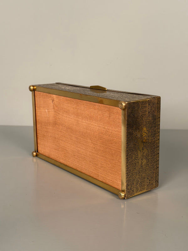 Vintage Brass Box Cigar Case Jewelry Box 1930s - Image 10