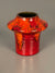 Ceramano Vase Orion 1960s Red Orange Ceramic