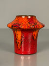 Ceramano Vase Orion 1960s Red Orange Ceramic - Image 3