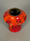 Ceramano Vase Orion 1960s Red Orange Ceramic - Image 4