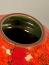 Ceramano Vase Orion 1960s Red Orange Ceramic - Image 5