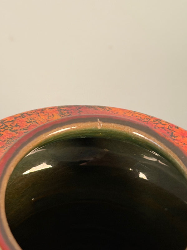 Ceramano Vase Orion 1960s Red Orange Ceramic - Image 6