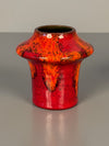Ceramano Vase Orion 1960s Red Orange Ceramic - Image 8