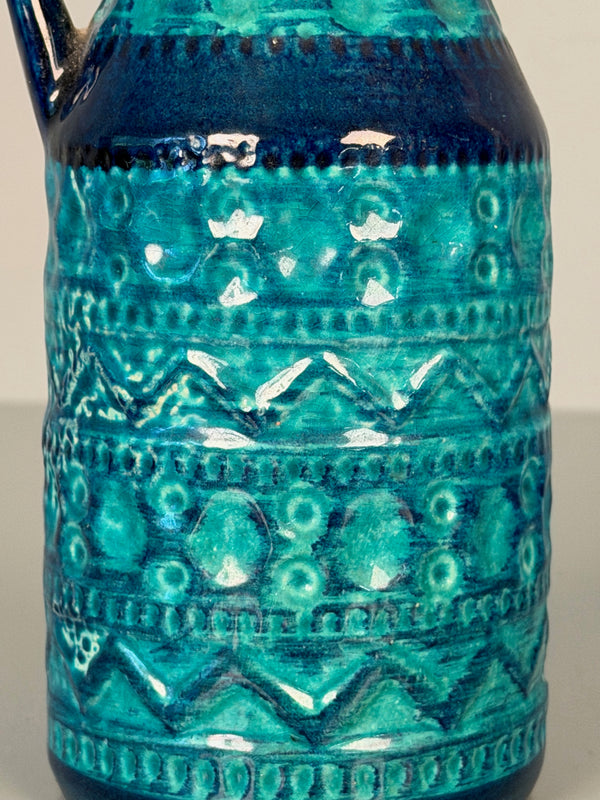 Bay Keramik Bodo Mans Handle Vase 224-20 1960s Teal Ceramic - Image 5