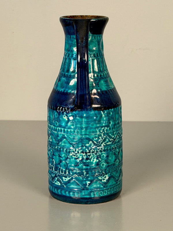 Bay Keramik Bodo Mans Handle Vase 224-20 1960s Teal Ceramic - Image 7