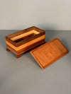 Vintage Wooden Box Teak Treasure Chest 1960s Mid Century - Image 8