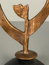 Vintage Candle Holder Bronze and Ceramic 1960s Brutalist - Image 3