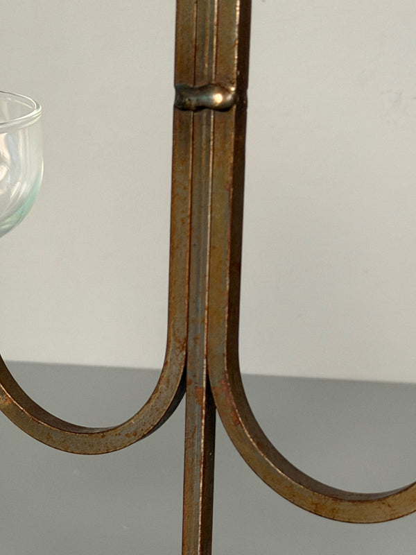 Vintage Candle Holder Pair Scandinavian Iron 1960s - Image 8