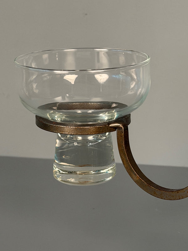 Vintage Candle Holder Pair Scandinavian Iron 1960s - Image 9