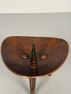 Vintage Copper Candleholder Tripod Massive Brutalist Mid Century 1960s Candle Holder - Image 4