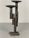 Vintage Candleholder Brutalist Mid Century 1960s Iron Wrought Iron - Image 2