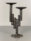 Vintage Candleholder Brutalist Mid Century 1960s Iron Wrought Iron - Image 3