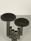 Vintage Candleholder Brutalist Mid Century 1960s Iron Wrought Iron - Image 4
