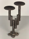 Vintage Candleholder Brutalist Mid Century 1960s Iron Wrought Iron - Image 8