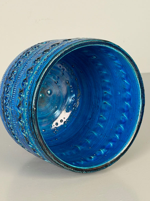 Bitossi Aldo Londi Vintage Planter 1950s Cerulean Ceramic - Image 6