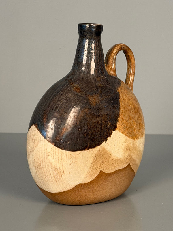 Vintage Handle Vase Studio Ceramic 1960s Mid Century Art Pottery - Image 9