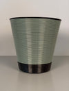 Rotaflex Wastebasket 1960s Black Light Green Metal - Image 2
