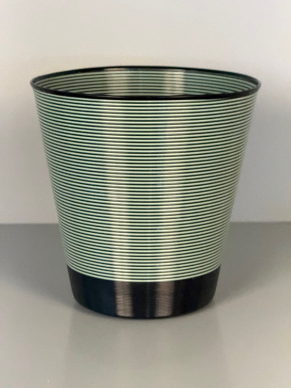 Rotaflex Wastebasket 1960s Black Light Green Metal - Image 3
