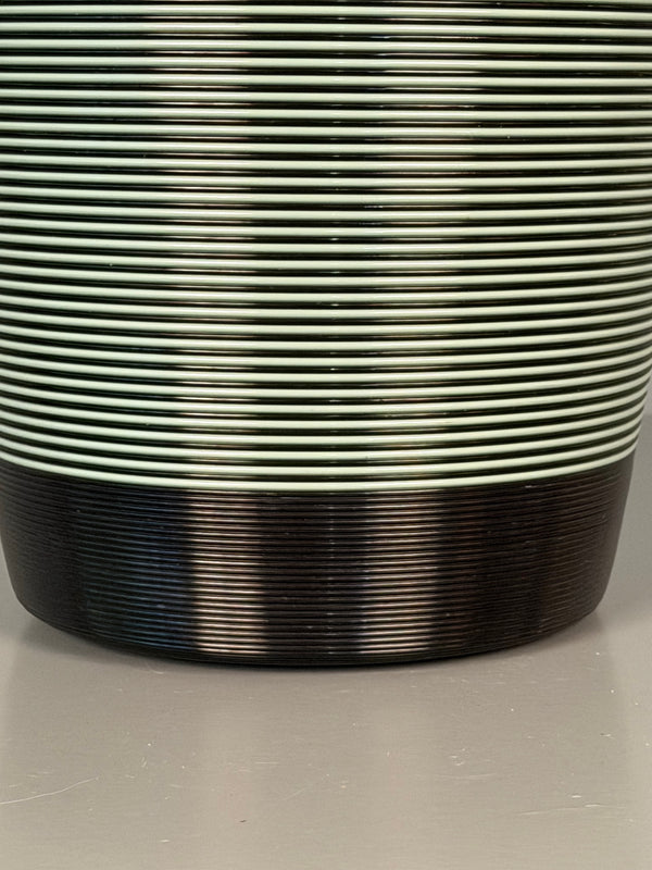Rotaflex Wastebasket 1960s Black Light Green Metal - Image 5