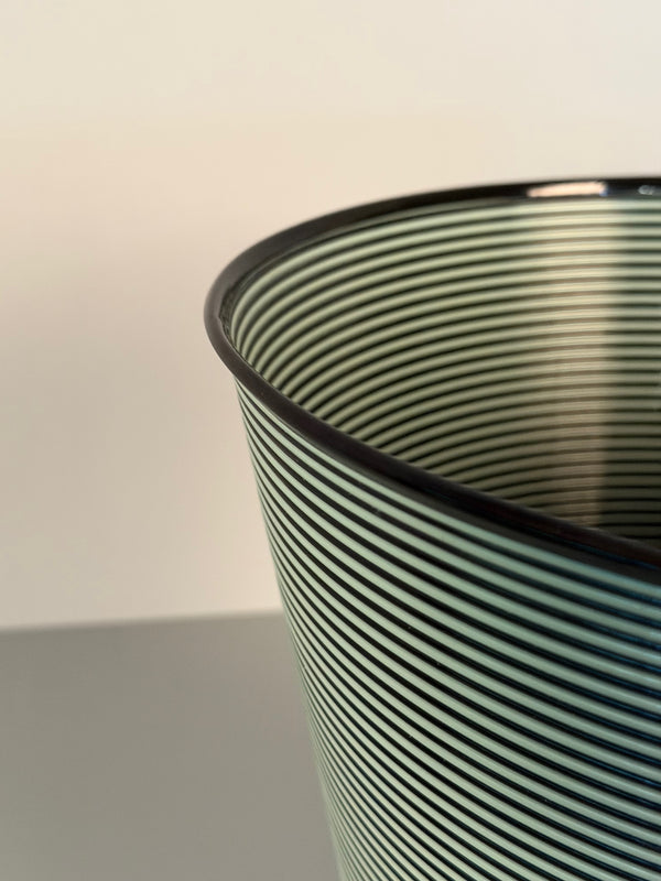 Rotaflex Wastebasket 1960s Black Light Green Metal - Image 7