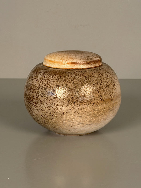 Vintage Ceramic Lidded Jar Mid Century Studio Pottery 1960s