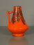 Jopeko Vase Vintage WGP Fat Lava Handle Vase 60s 70s Orange Ceramic