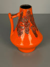 Jopeko Vase Vintage WGP Fat Lava Handle Vase 60s 70s Orange Ceramic - Image 2