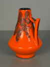 Jopeko Vase Vintage WGP Fat Lava Handle Vase 60s 70s Orange Ceramic - Image 3
