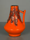 Jopeko Vase Vintage WGP Fat Lava Handle Vase 60s 70s Orange Ceramic - Image 4