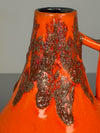 Jopeko Vase Vintage WGP Fat Lava Handle Vase 60s 70s Orange Ceramic - Image 5