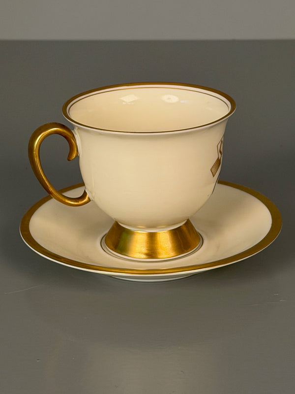 Tuppack Tiefenfurt Cup and Saucer Olympic Games 1936 Porcelain Gold Trim - Image 8