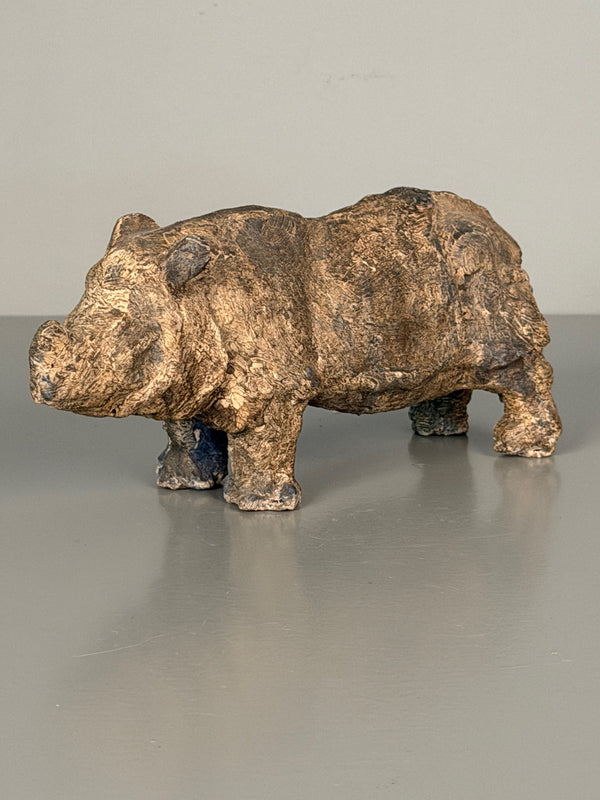 Vintage Ceramic Rhino Art Ceramic Studio Pottery Animal 1960s - Image 2