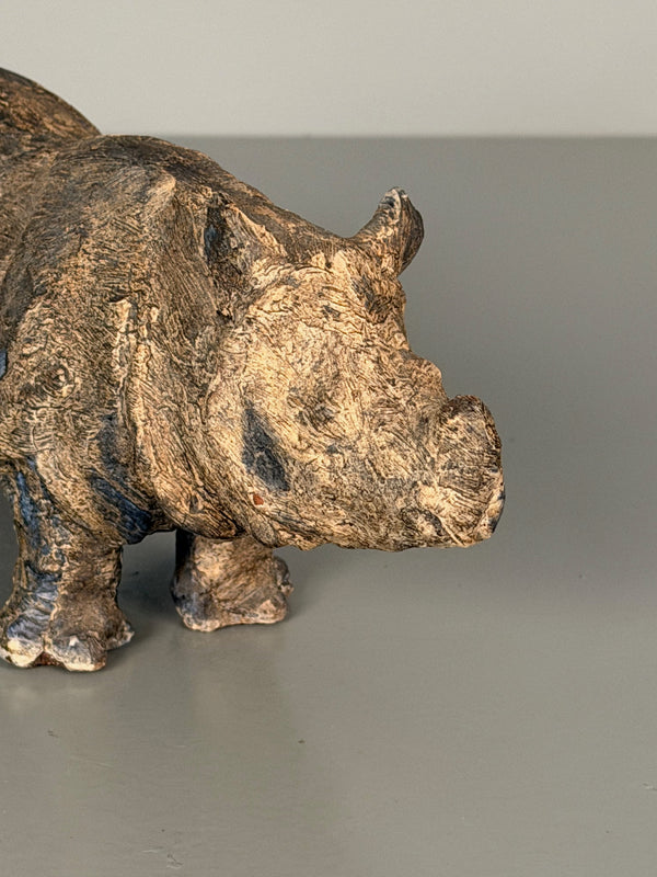 Vintage Ceramic Rhino Art Ceramic Studio Pottery Animal 1960s - Image 6
