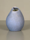Ernst Lösche Ceramic Vase Mid Century Vintage Crackle 1960s Periwinkle Cream - Image 2