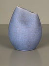 Ernst Lösche Ceramic Vase Mid Century Vintage Crackle 1960s Periwinkle Cream - Image 3