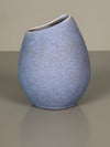 Ernst Lösche Ceramic Vase Mid Century Vintage Crackle 1960s Periwinkle Cream - Image 5