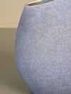 Ernst Lösche Ceramic Vase Mid Century Vintage Crackle 1960s Periwinkle Cream - Image 6