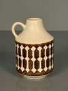 Jasba Vintage Vase Pitcher 1960s Cream Brown Ceramic