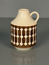 Jasba Vintage Vase Pitcher 1960s Cream Brown Ceramic - Image 2