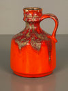 Jopeko Vase Handle Vase 60s Red Brown Ceramic