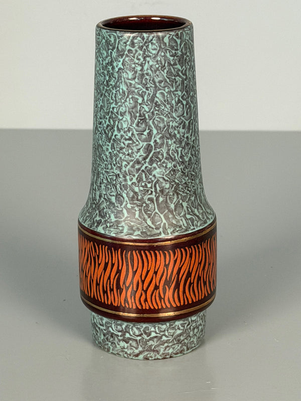 Jasba Keramik Vase 152-19 1960s Teal Brown Ceramic - Image 4