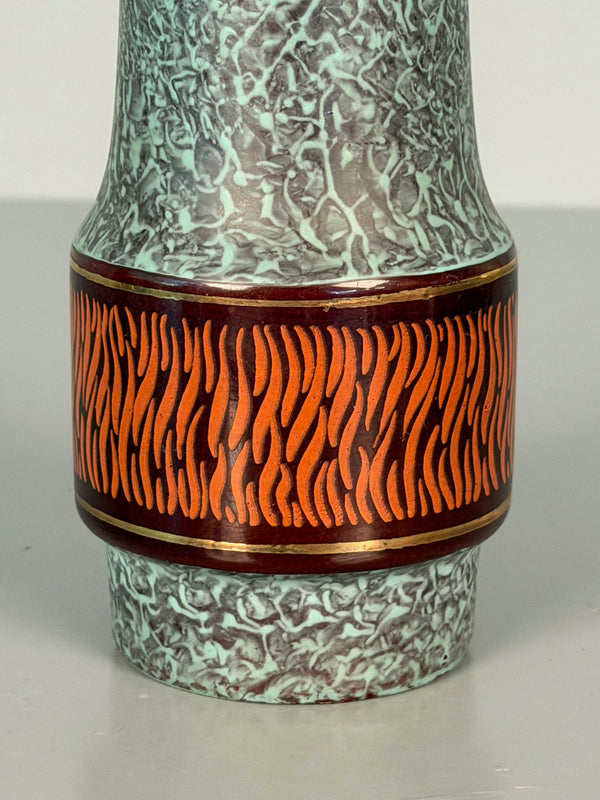 Jasba Keramik Vase 152-19 1960s Teal Brown Ceramic - Image 5