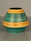 Bay Keramik Vase 576-17 1960s Teal Golden Brown Ceramic