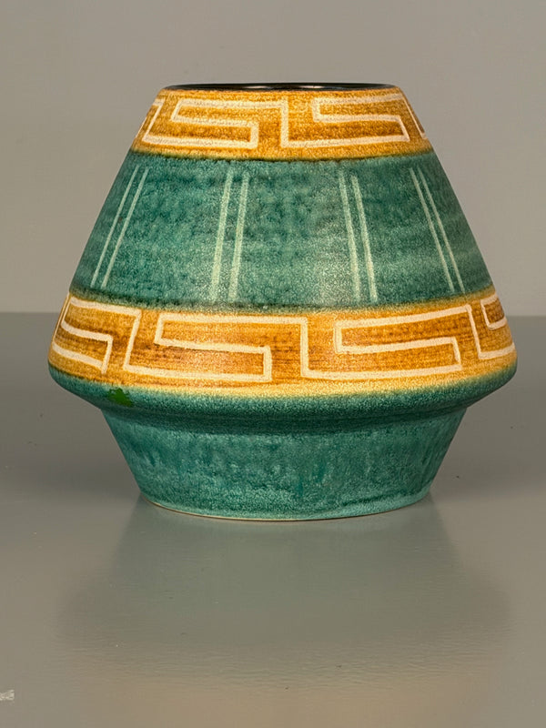 Bay Keramik Vase 576-17 1960s Teal Golden Brown Ceramic - Image 2